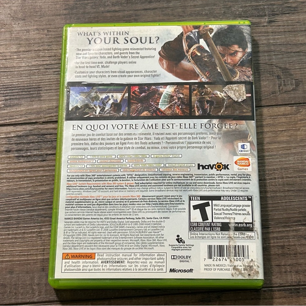 360‎ Soul Calibur IV Game - Green Case - Picture 2 of 6